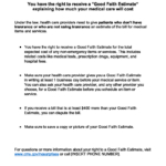 Right to Good Faith Estimate